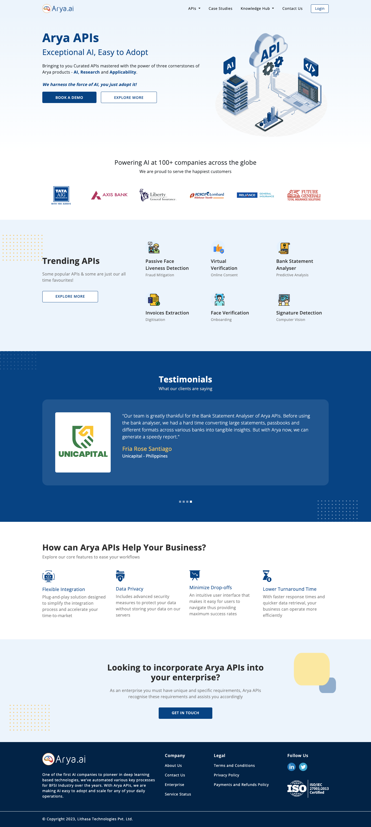 Homepage UI